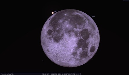 Ocultatie Marte_Luna 8 dec 2022